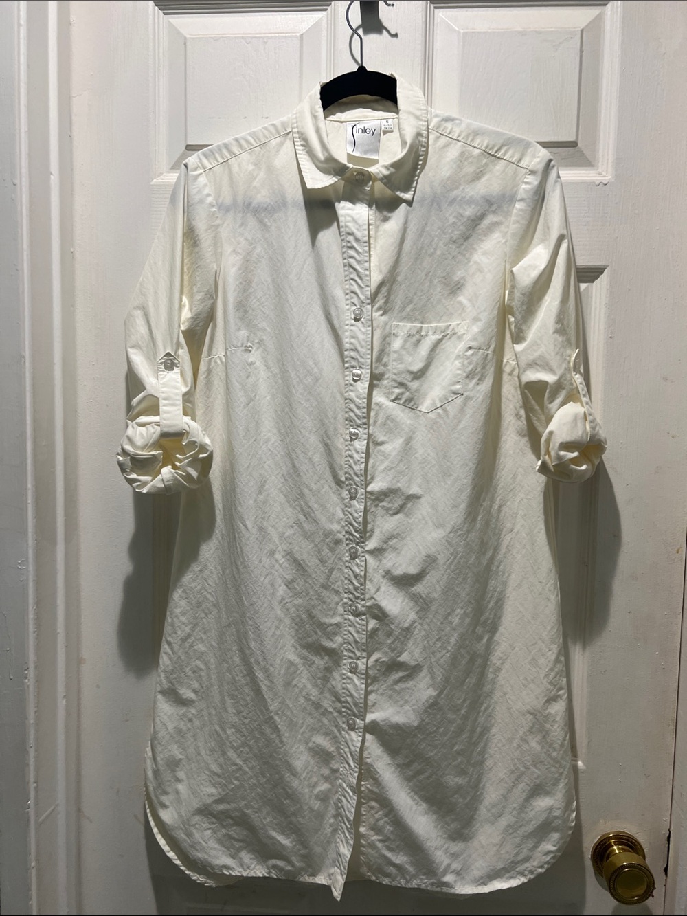 Finley Cream Button Front Shirt Dress